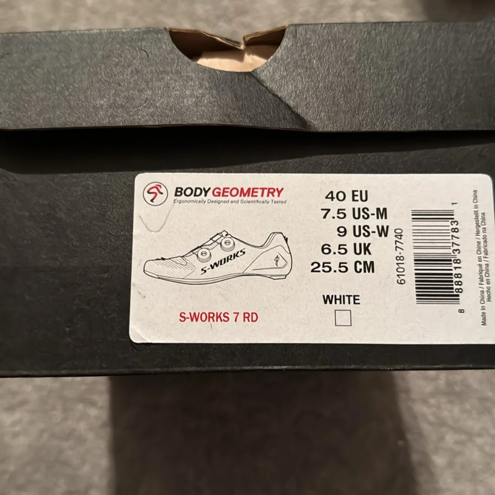 🔥NEW SPECIALIZED S-Works 7 Road Women Cycling Shoes WHITE - Picture 10 of 11